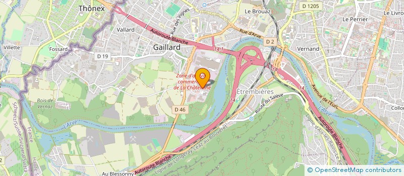 localisation de l'entreprise AQO à GAILLARD