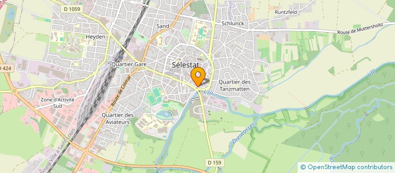 localisation de l'entreprise AQUA +  SELESTAT