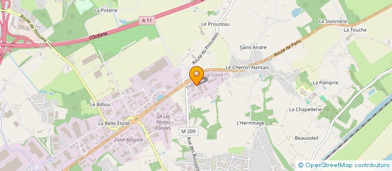 localisation de l'entreprise AQUA 9 à THOUARE-SUR-LOIRE