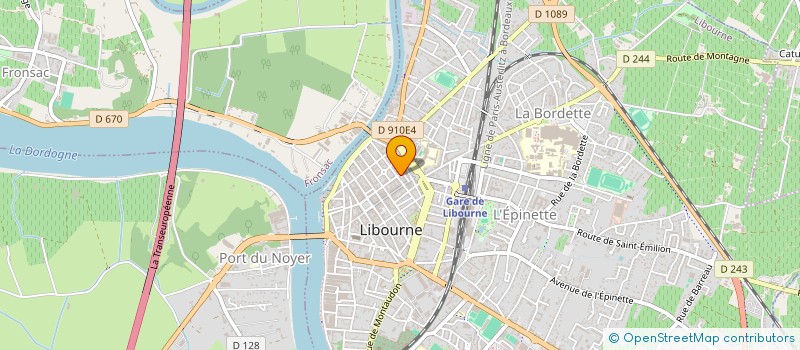 localisation de l'entreprise AQUA BEAUTE à LIBOURNE