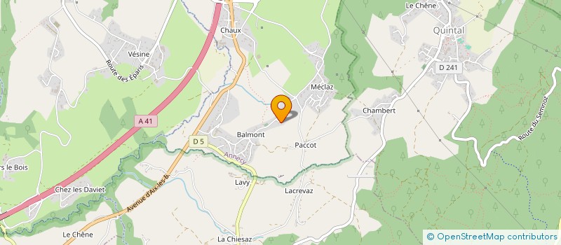 localisation de l'entreprise AQUA BELLA à ANNECY