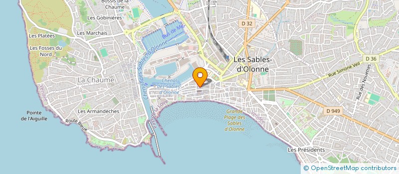 localisation de l'entreprise AQUA BIO SYSTEME à LES SABLES D'OLONNE