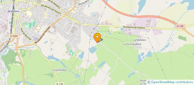 localisation de l'entreprise AQUA-BIOTOPE  BRESSUIRE