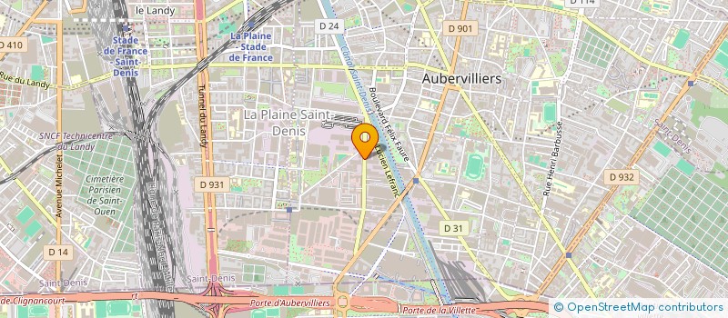 localisation de l'entreprise AQUA BLUE  AUBERVILLIERS