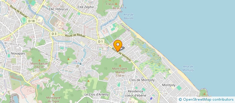 localisation de l'entreprise AQUA BTP GUYANE à REMIRE-MONTJOLY