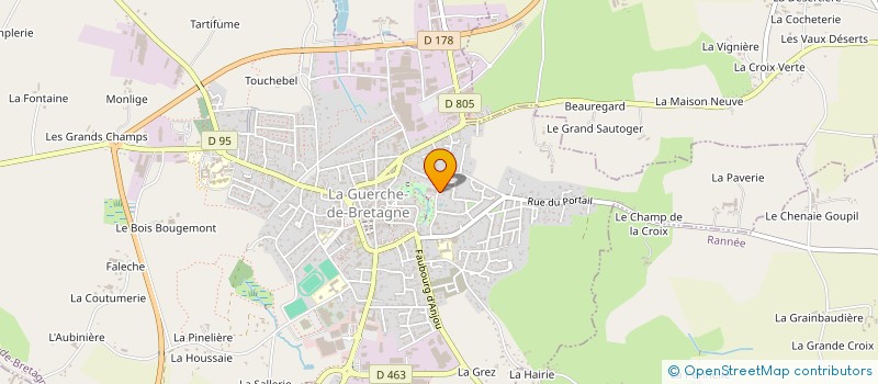 localisation de l'entreprise AQUA CLUB LA GUERCHE  LA GUERCHE-DE-BRETAGNE