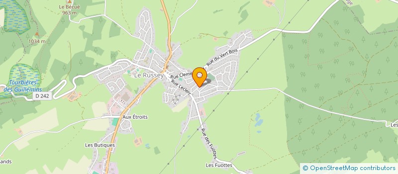 localisation de l'entreprise AQUA-DOUBS  LE RUSSEY