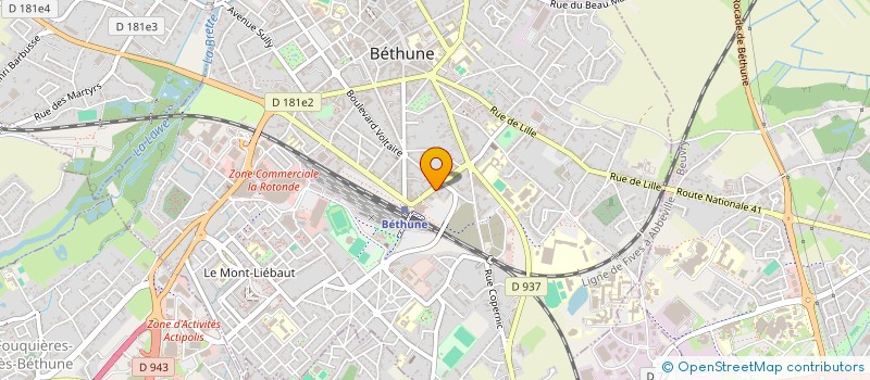 localisation de l'entreprise AQUA FITNESS CENTER  BETHUNE