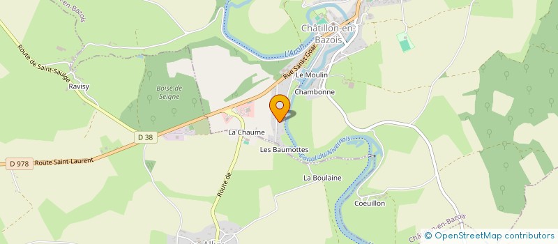 localisation de l'entreprise AQUA FLUVIAL à BAZOLLES