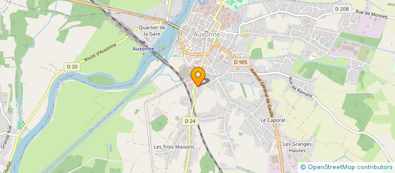 localisation de l'entreprise AQUA-KINESITHERAPIE-REEDUCTION-BALNEOTHERAPIE-SPA  AUXONNE