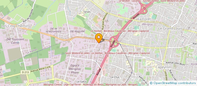 localisation de l'entreprise AQUA MERIGNAC  MERIGNAC