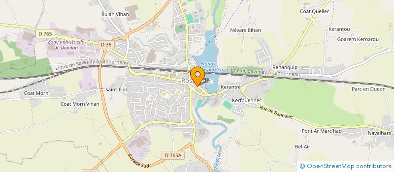 localisation de l'entreprise AQUA'OPHELIE à ROSPORDEN