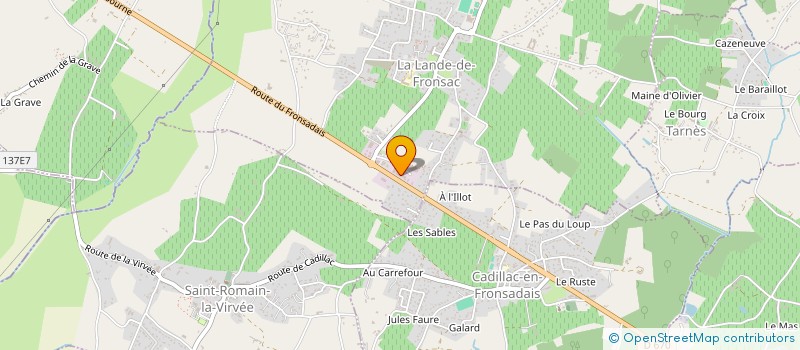 localisation de l'entreprise AQUA PLANETE à LA LANDE-DE-FRONSAC