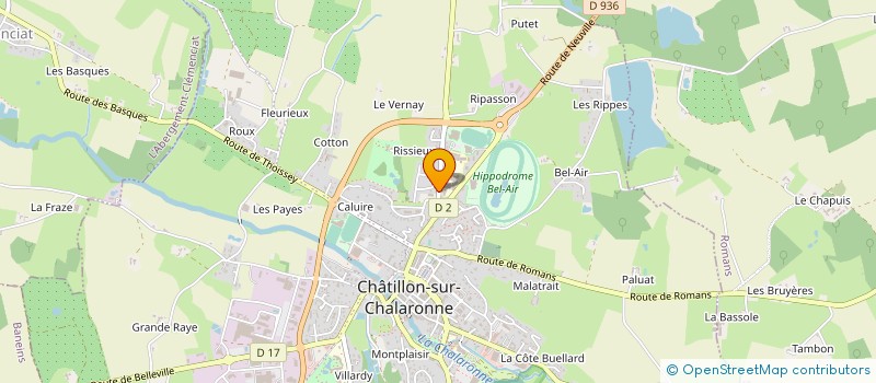 localisation de l'entreprise AQUA PLOMBERIE à CHATILLON-SUR-CHALARONNE