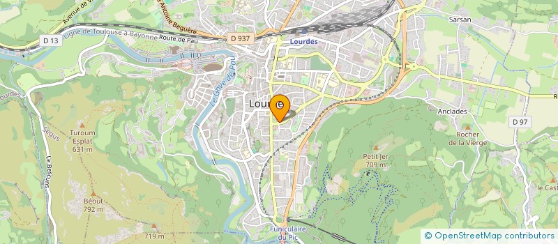 localisation de l'entreprise AQUA PYRENEES PISCINE ET SPA à LOURDES