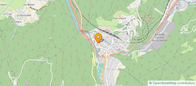 localisation de l'entreprise AQUA-REEL à MOUTIERS