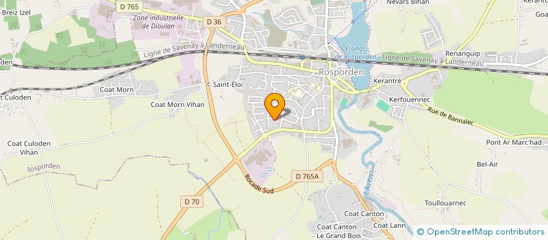 localisation de l'entreprise AQUA-ROSPORDEN  ROSPORDEN