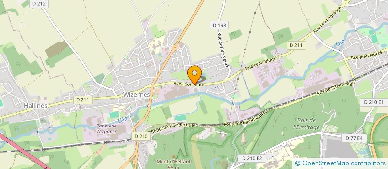 localisation de l'entreprise AQUA'SANTE  WIZERNES