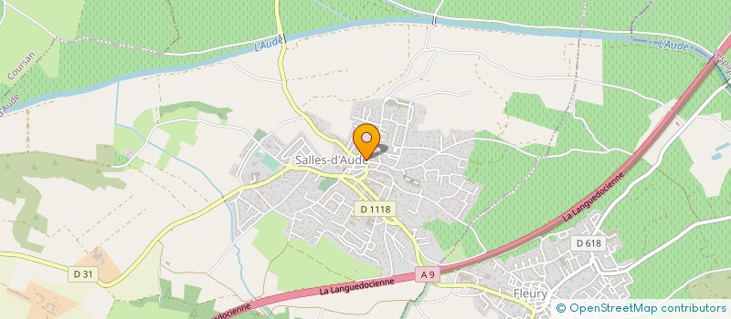 localisation de l'entreprise AQUA SERVICE  SALLES D'AUDE