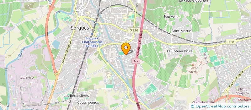 localisation de l'entreprise AQUA SORGUES RHONE OUVEZE à SORGUES