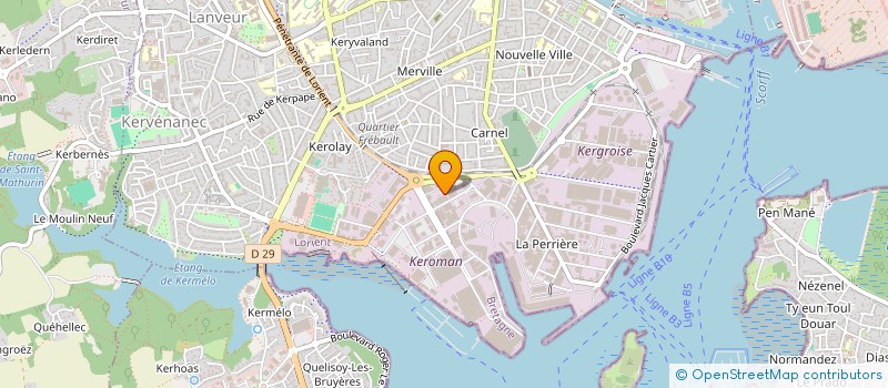 localisation de l'entreprise AQUA-SPORT à LORIENT