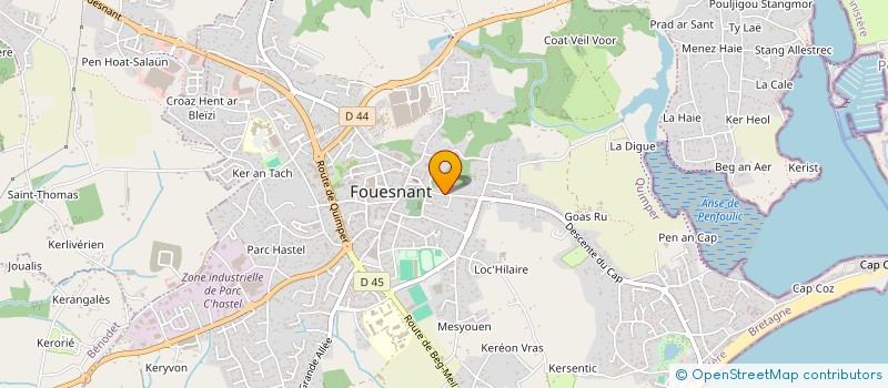 localisation de l'entreprise AQUA SPORTS LES GLENAN à FOUESNANT
