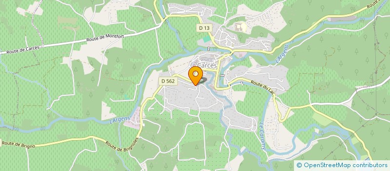 localisation de l'entreprise AQUA'SUD SECURITE à CARCES