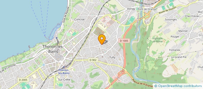 localisation de l'entreprise AQUA'TECHNIC à THONON-LES-BAINS