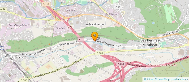 localisation de l'entreprise AQUA TRAITEMENTS à LES PENNES-MIRABEAU