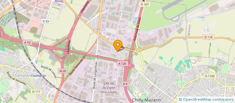 localisation de l'entreprise AQUABEL  CHILLY-MAZARIN