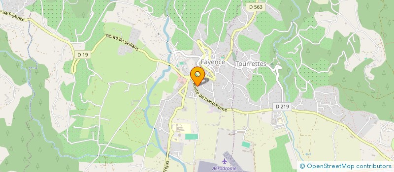 localisation de l'entreprise AQUABLUE.  FAYENCE