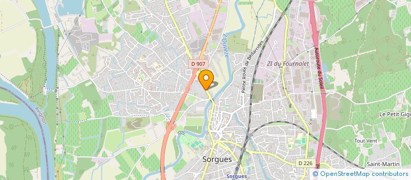 localisation de l'entreprise AQUACIEL à SORGUES
