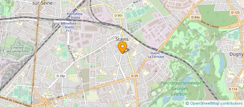 localisation de l'entreprise AQUACLAIR à STAINS