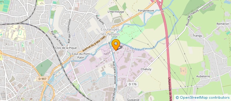 localisation de l'entreprise AQUACLAIRE à NEVERS