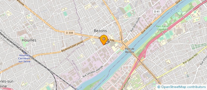 localisation de l'entreprise AQUACONFORT 95 à BEZONS