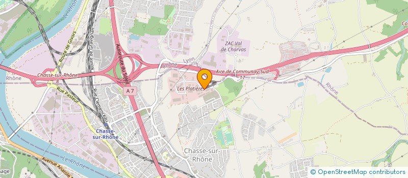 localisation de l'entreprise AQUACORP à CHASSE-SUR-RHONE