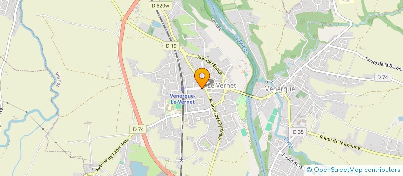 localisation de l'entreprise AQUADEP à VERNET