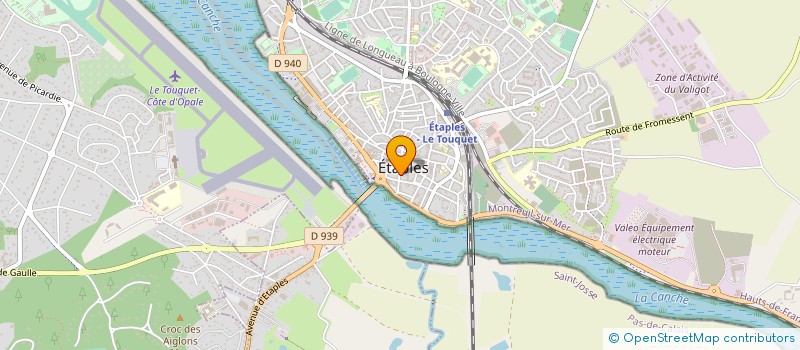 localisation de l'entreprise AQUADOUCHE à ETAPLES