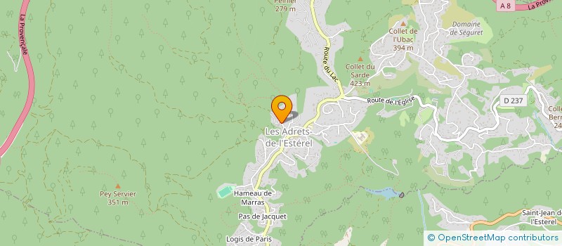 localisation de l'entreprise AQUAFORMES  LES ADRETS-DE-L'ESTEREL