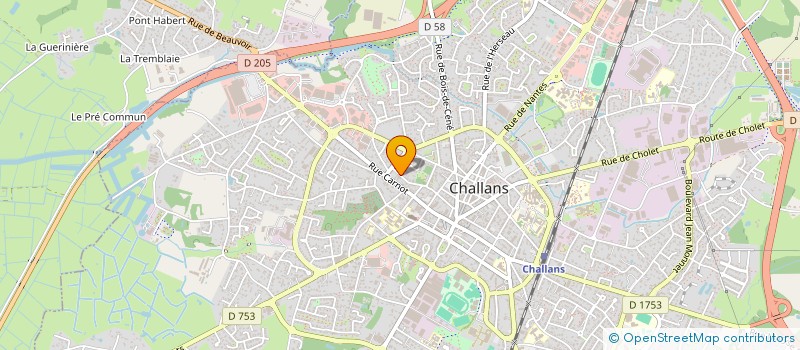 localisation de l'entreprise AQUAL'O SPORT à CHALLANS