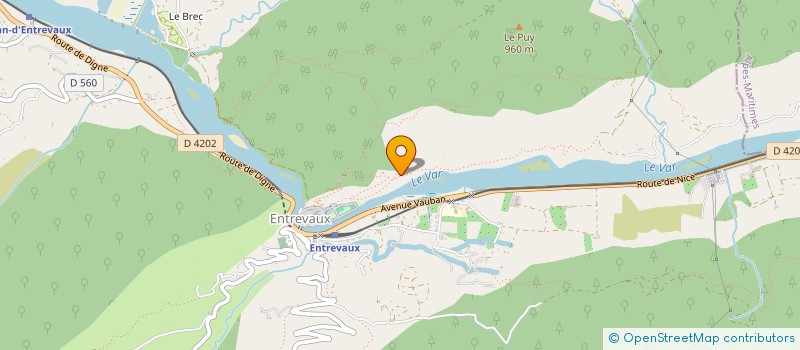 localisation de l'entreprise AQUALIA  ENTREVAUX