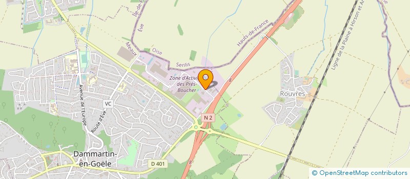 localisation de l'entreprise AQUALIFT à DAMMARTIN-EN-GOELE