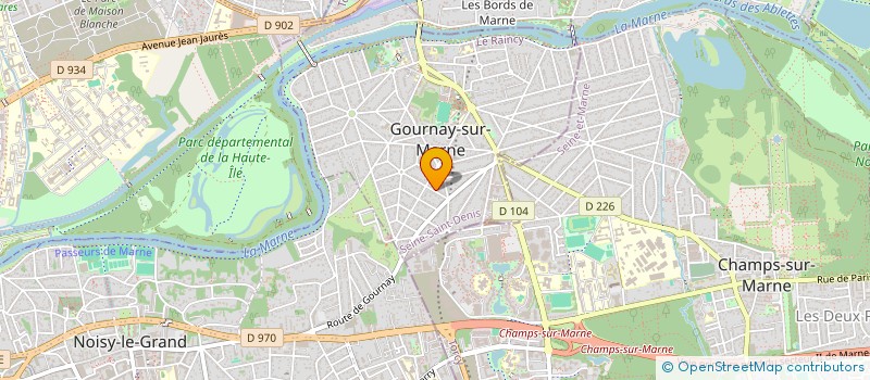 localisation de l'entreprise AQUALYS à GOURNAY-SUR-MARNE