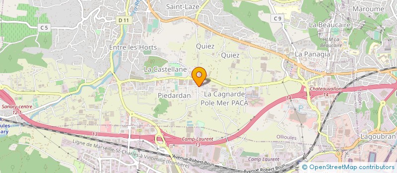localisation de l'entreprise AQUAMADERN à OLLIOULES