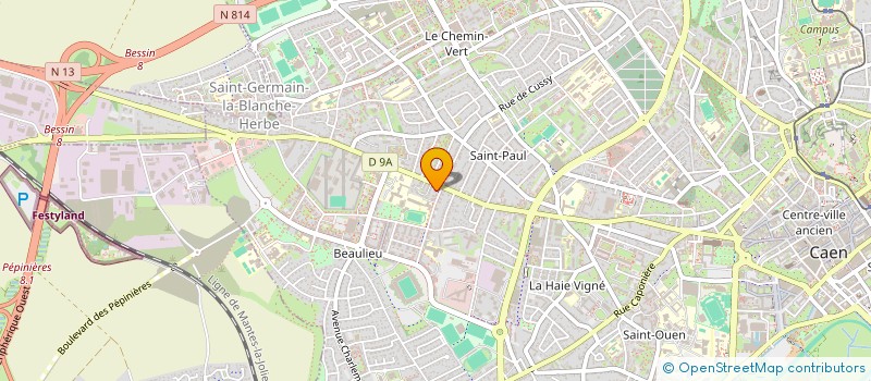 localisation de l'entreprise AQUAMARINA à CAEN