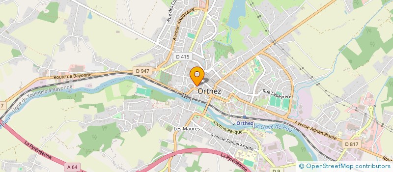 localisation de l'entreprise AQUAMASS  ORTHEZ