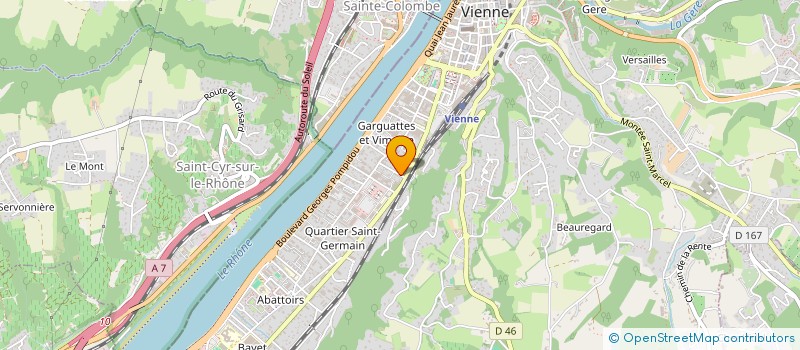 localisation de l'entreprise AQUANAT à VIENNE