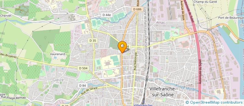 localisation de l'entreprise AQUANCE  VILLEFRANCHE-SUR-SAONE