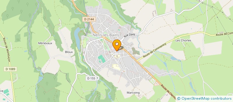 localisation de l'entreprise AQUANERIUS RESIDENCE à NERIS-LES-BAINS