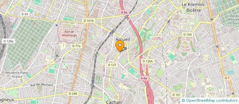 localisation de l'entreprise AQUANET à ARCUEIL